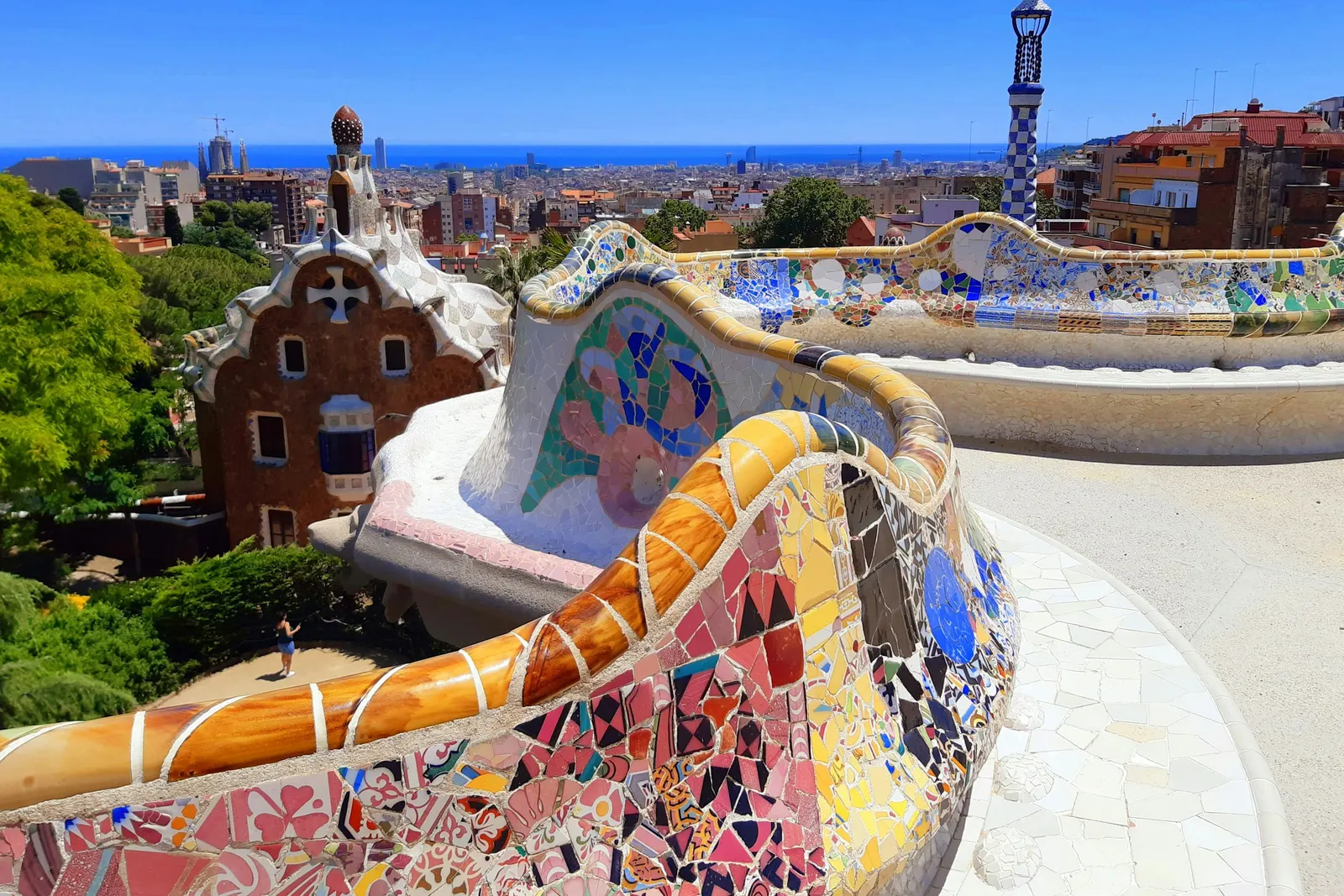 Park Guell looking out over Barcelona