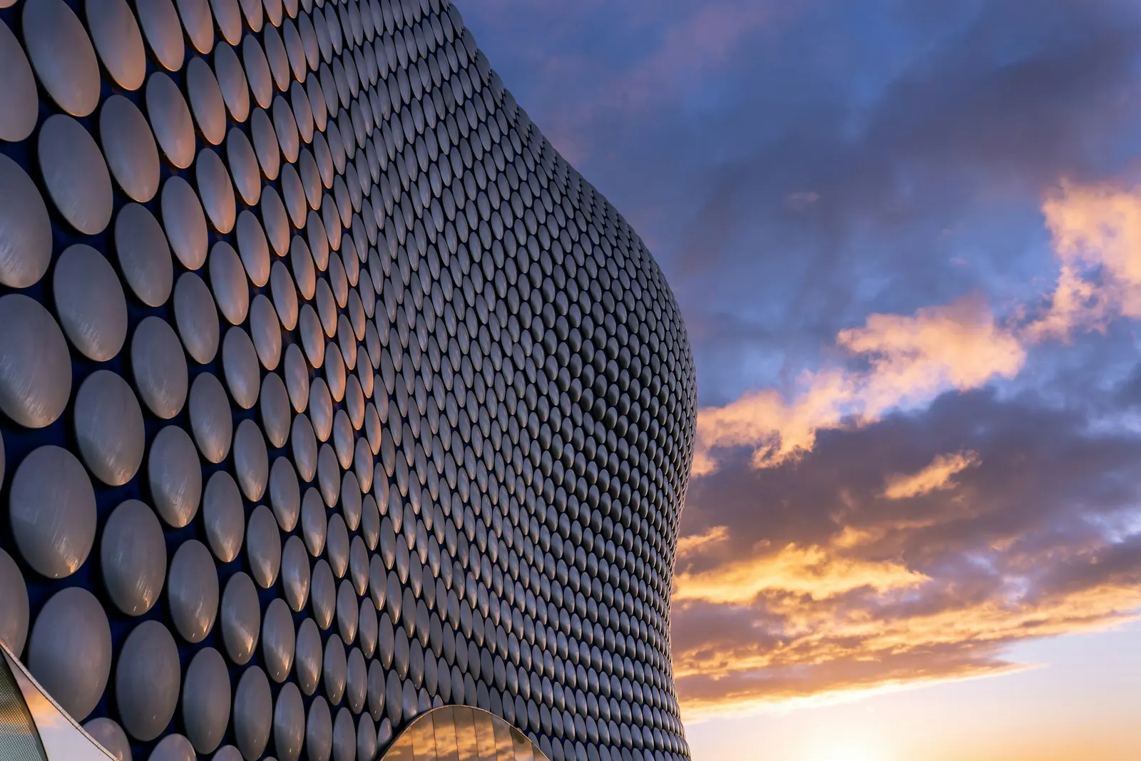 The Bullring and Selfridges at sunset, Birmingham