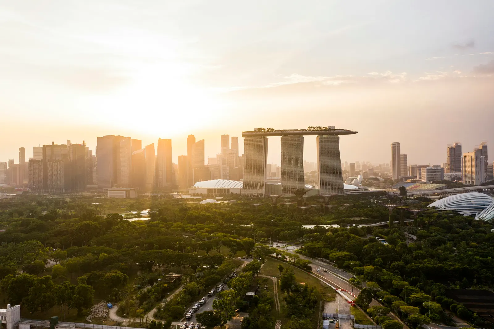 Marina Bay at dusk, Singapore