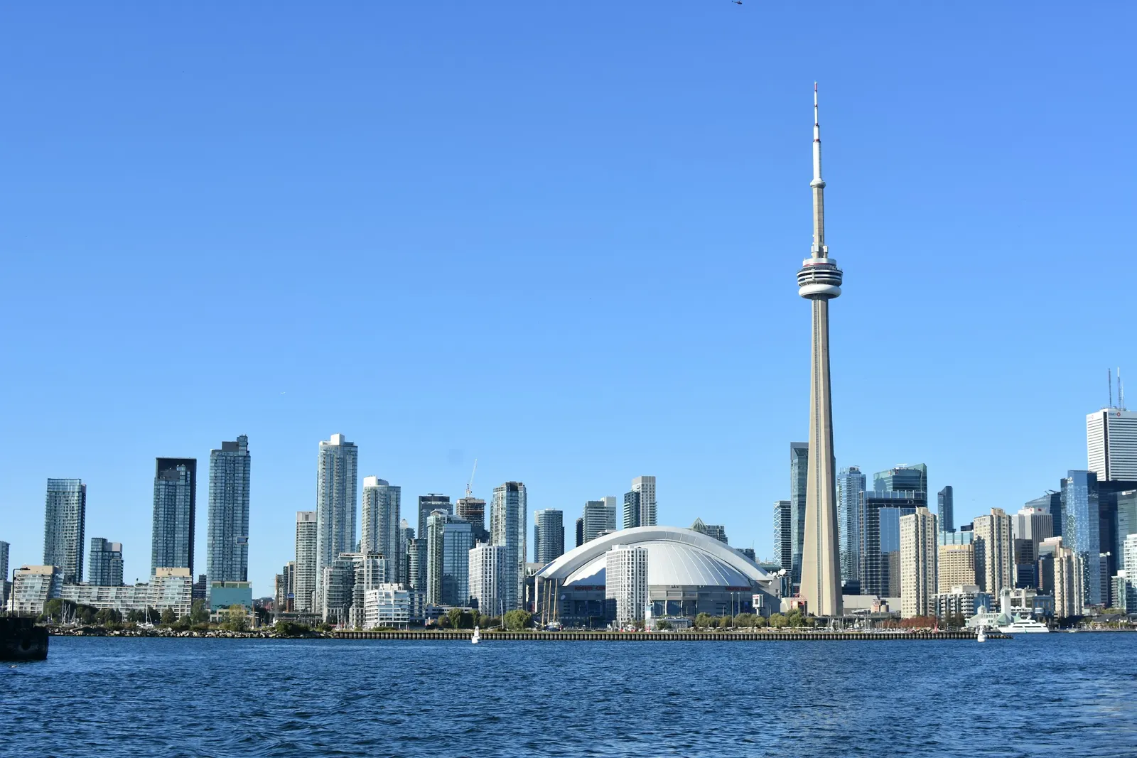 The Toronto skyline from the lake