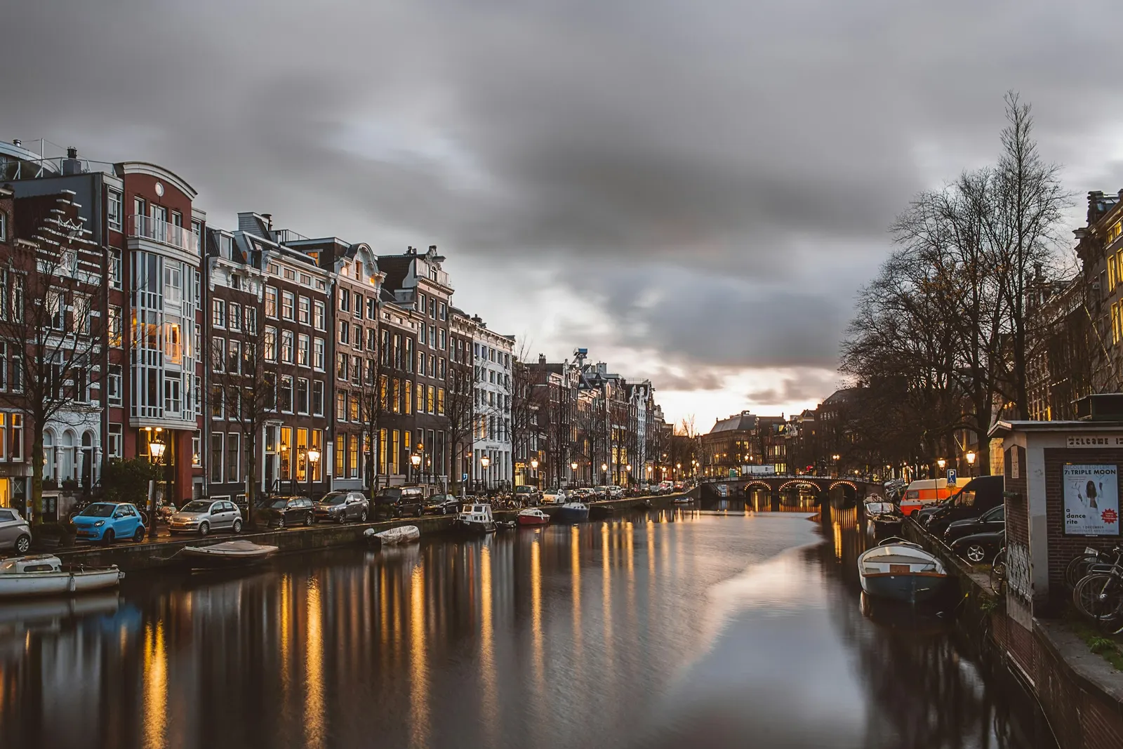 Canal houses and bicycles in Amsterdam
