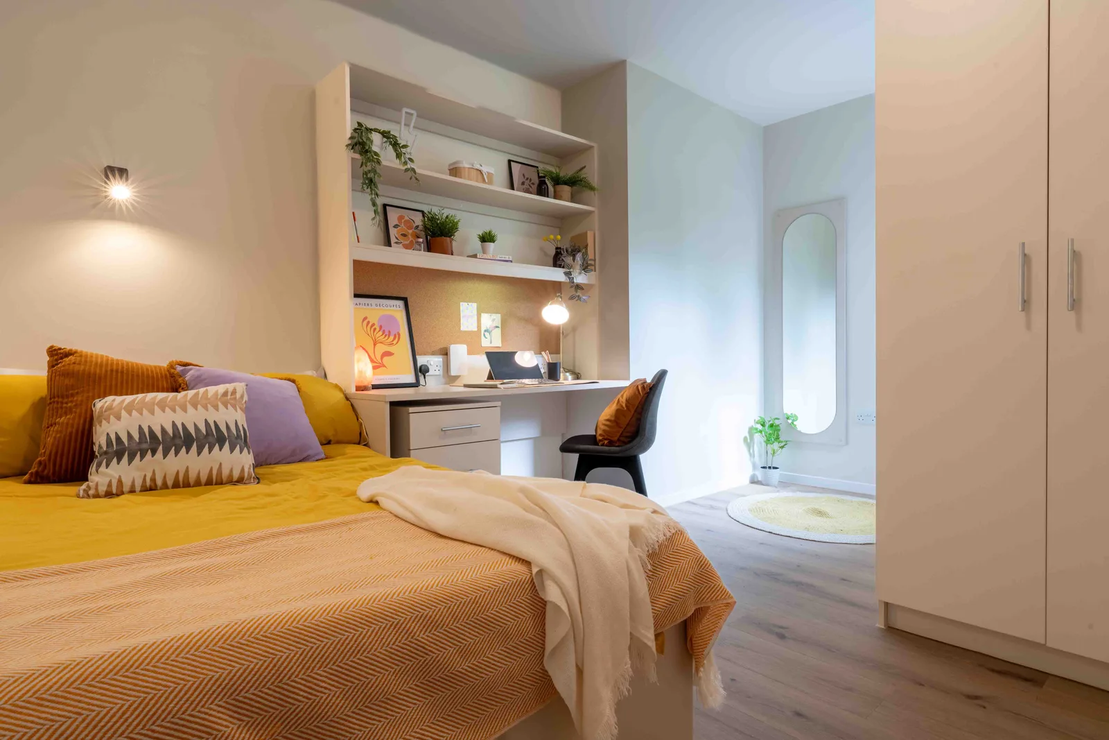Get more space in the stylish silver en suite at iQ The Pad