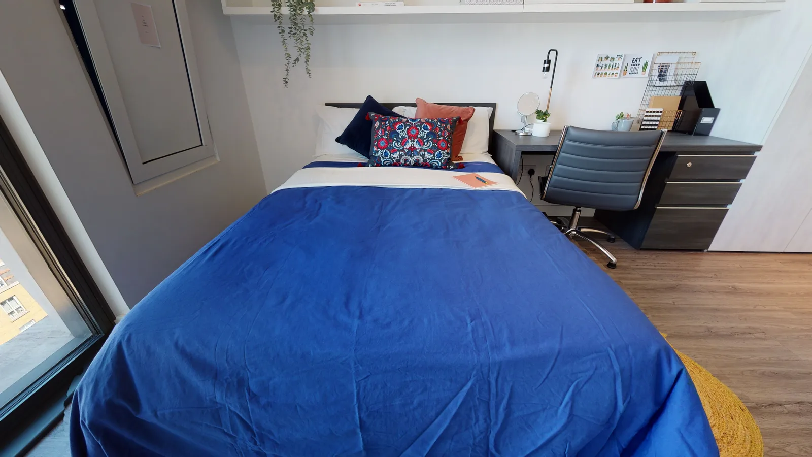 Excellent views over the City in our gold studio at iQ Aldgate